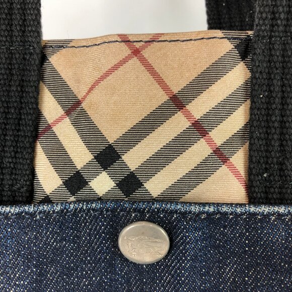 Burberry Blue Label Check Denim Tote - Picture 9 of 14